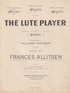 The Lute Player Frances Allitsen William Watson Song Classical Sheet Music