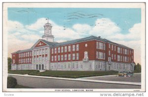 High School, Lewiston, Maine, PU-1938