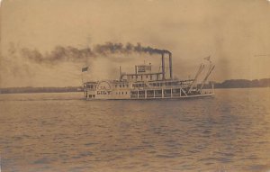 US Lily River Steamship Real Photo Ferry Boat Ship 