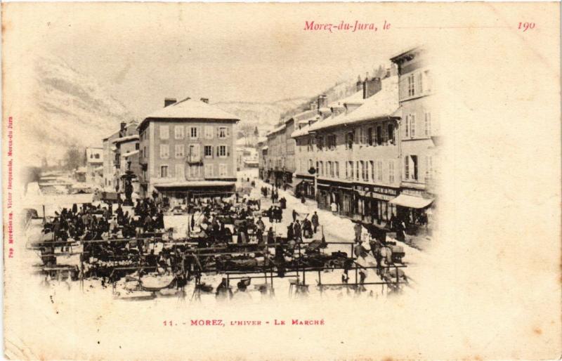 CPA AK MOREZ l'hiver - Le Marché (447331)