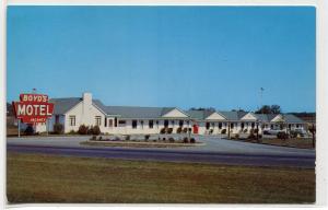 Boyd's Motel US Route 40 Elkton Maryland postcard