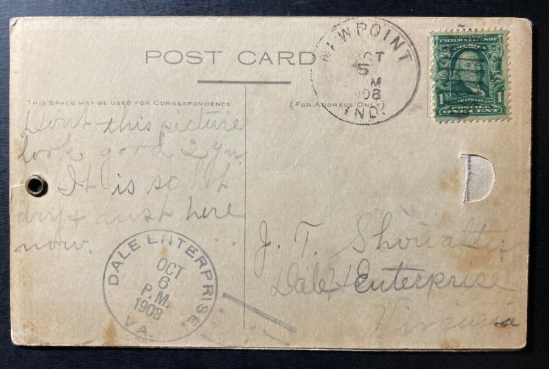 1908 Newpoint USA Mechanical Postcard Cover Black Americana Looking All Around