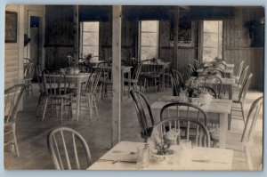 c1920's Hotel Dining Room Interior Vikings RPPC Photo Vintage Posted Postcard