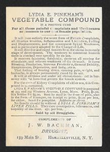 VICTORIAN TRADE CARDS (6) Lydia Pinkham's Vegetable Compound