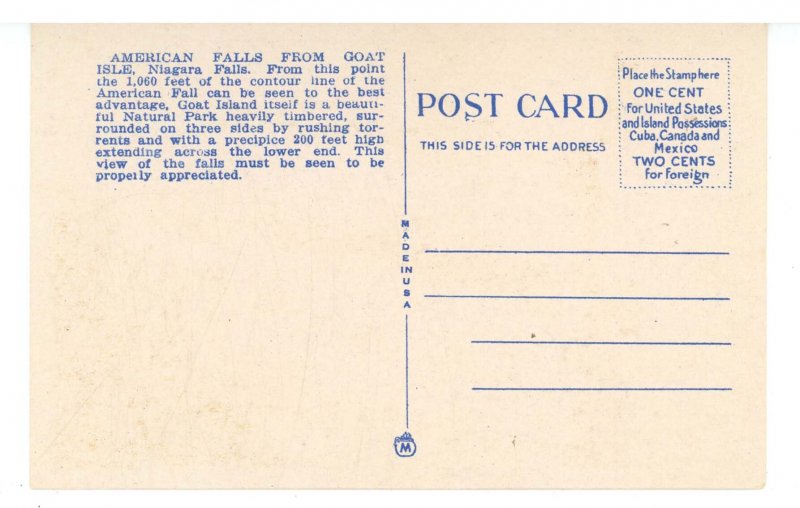 NY - Niagara Falls. Terrapin Point from Goat Island ca 1913