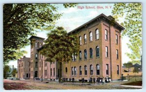 ILION, New York NY ~ Students HIGH SCHOOL 1907 Herkimer County Postcard