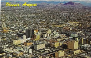 Aerial View of Phoenix Arizona a Winter Resort City in the Salt River Valley