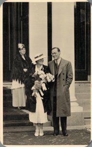 Netherlands Royalty Queen Wilhelmina Princess Juliana and Husband RPPC 06.80