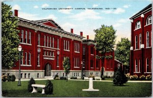 Valparaiso IN-Indiana, Valparaiso University Campus, Grounds & Trees, Postcard