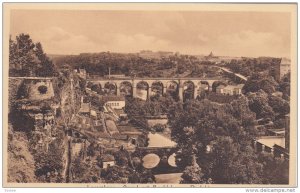 Luxemburg, Grund mit Bockfelsen u. Viadukt, Luxenbourg,10-20s