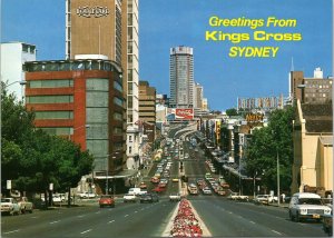 postcard Australia NSW Greetings from Kings Cross Sydney - William Street