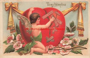 Valentine Day, ASB No 173b-1, Cupid Patching the Heart's Wounds