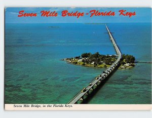 Postcard Seven Mile Bridge, in the Florida Keys, Florida