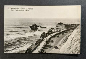 Mint Cliff House and Seal Rocks San Francisco CA Old Cars RPPC Real Photo