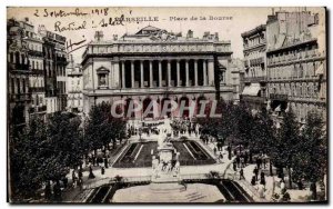 Marseille - Place de la Bourse - Old Postcard