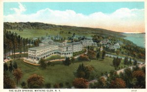 Vintage Postcard Hotel & Equipped Health Resort Glen Springs Watkins Glen NY 
