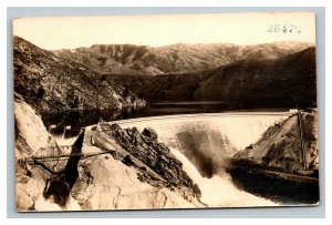 Vintage 1900's RPPC Postcard Arrowrock Dam & Mountains Boise Idaho