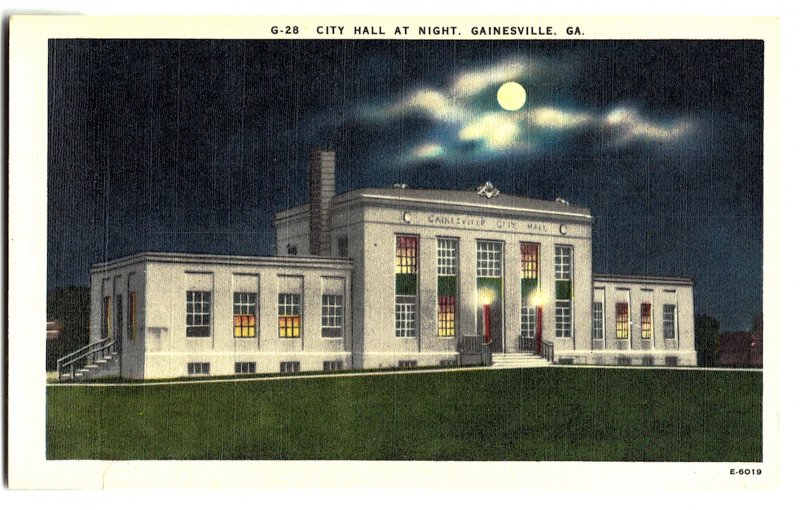 City Hall at Night, Gainesville, GA