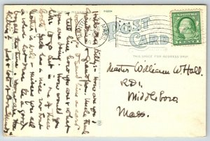 1921  Nantucket  Massachusetts   A Snug Harbor   Postcard