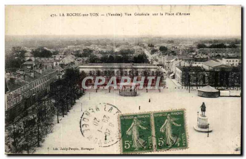 La Roche sur Yon Old Postcard General View of the square d & # 39armes