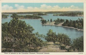 View of the Thousand Islands 1944 card sent to Saratoga Springs NY