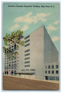 High Point NC, Southern Furniture Exposition Building Street View Postcard