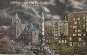 New York Buffalo Lafayette Square By Night 1913