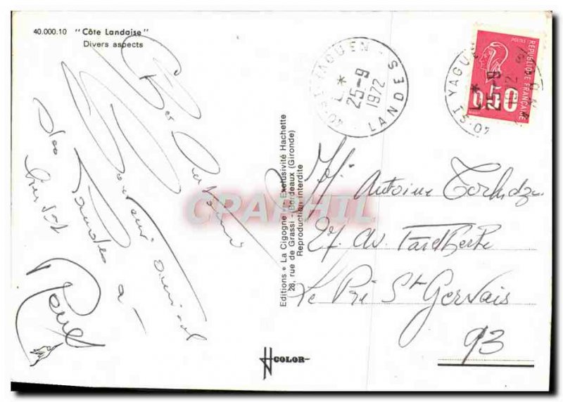 Postcard Modern Riviera Landes Various Aspects