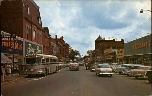 St Johnsbury Vermont VT Bus Truck Classic Cars Vintage Postcard