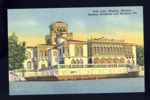 Bradenton/Sarasota, Florida/FL Postcard, John Ringling Mansion