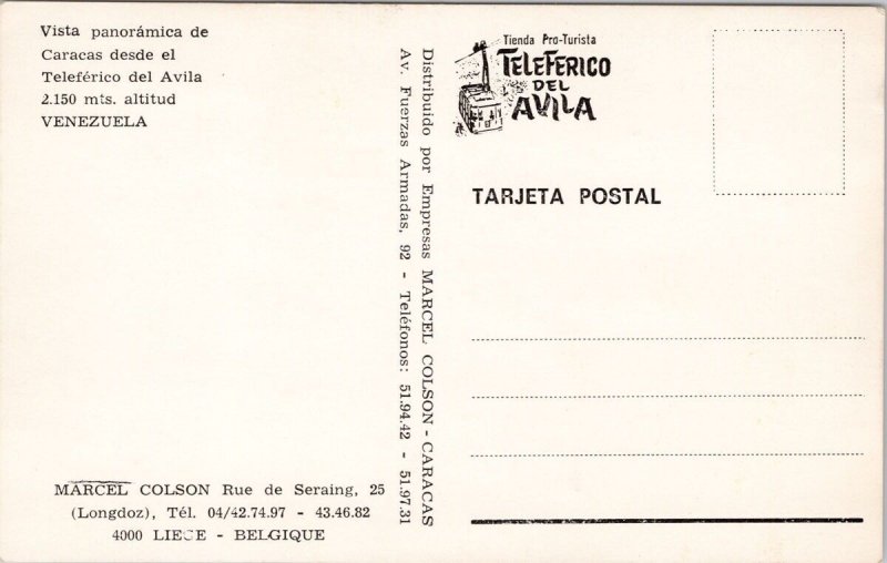 Caracas Venezuela Teleferico Del Avila Tram Gondola Unused Vintage Postcard H23