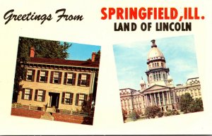 Illinois Springfield Greetings From The Land Of Lincoln