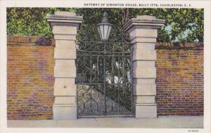 South Carolina Charlestom Gateway Of Simonton House Built 1776 Curteich