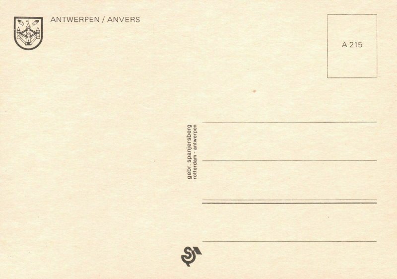 Scheldt Belgium, Anvers Antwerp Historical Buildings City River Vintage Postcard