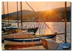 Postcard Modern French Riviera Ste Maxime Var France Sunset on the harbor