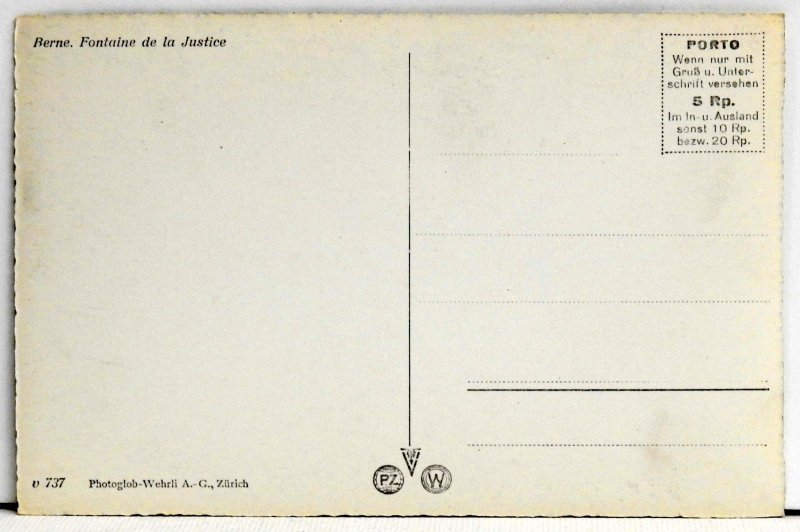 Berne. Fontaine de la Justice RPPC