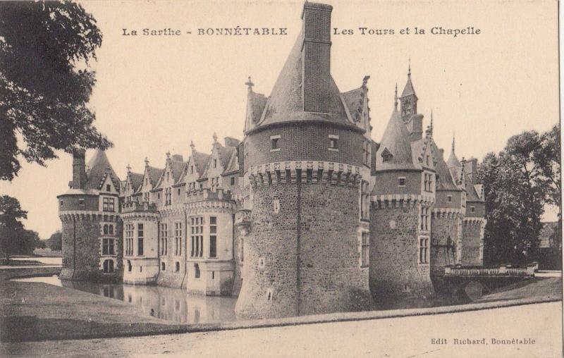 BF16245 la sarthe bonnetable les tours et la chapelle  france front/back image