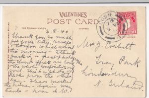 Cork; Rushbrook, Near Cobh PPC, 1940 PMK, By Valentines