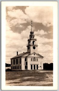 Hancock New Hampshire 1940s RPPC Real Photo Postcard Meeting House Church