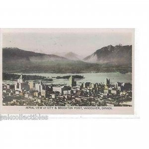 RPPC-Aerial View of City & Brockton Point-Vancouver,Canada