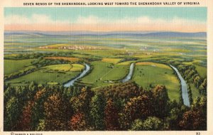 VINTAGE POSTCARD SEVEN BLENDS OF THE SHENANDOAH VALLEY OF VIRGINIA