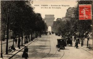 CPA PARIS 17e-Avenue de Wagram et Arc de Triomphe (322401)