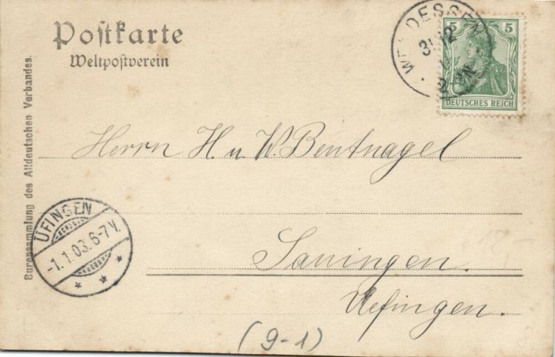 BOER WAR, Boer Generals in German Reichstag (1903) RPPC Stamp