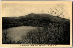 Monadnock Lake and Mountain, Dublin NH Vintage Postcard L39 