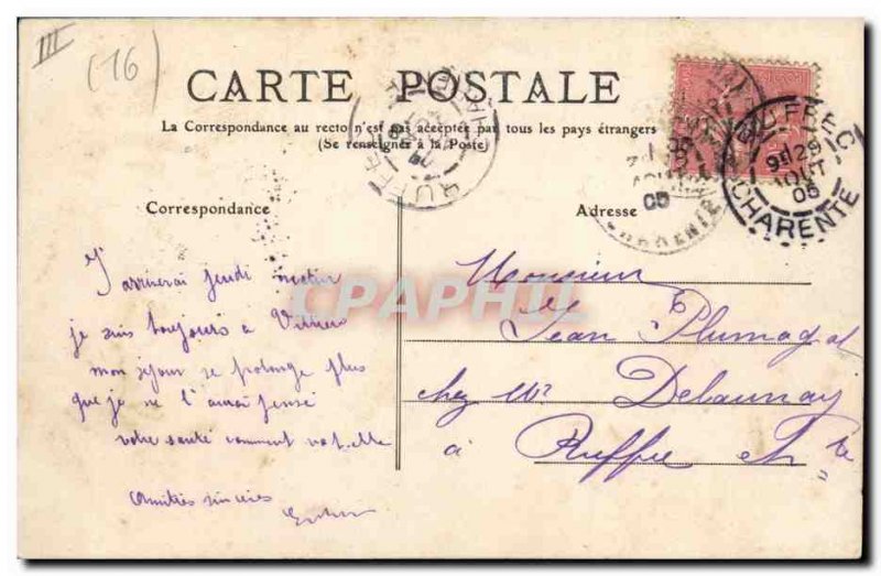 Postcard Old Post Angouleme Hotel Post