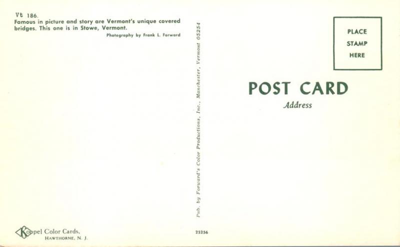 Unique Covered Bridge near Stowe VT, Vermont