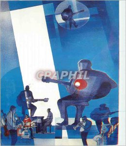 Postcard Modern Django Reinhardt Festival in June 1993 Illustration of Sacha ...