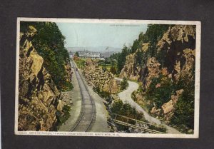 NH Railroad Train Tracks Crawford Notch House Hotel New Hampshire Postcard