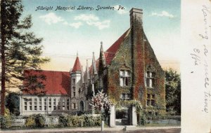 Albright Memorial Library, Scranton, Pennsylvania, Early Postcard, Used in 1906