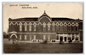 Abilene Kas. Kansas Seelye Thearre Postcard c1913 Horse & Buggies